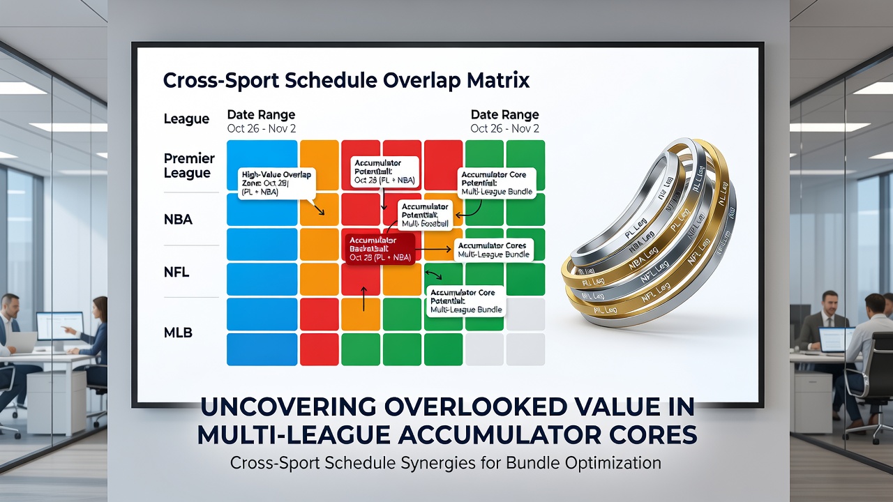 Multi-league accumulator cores during schedule overlaps