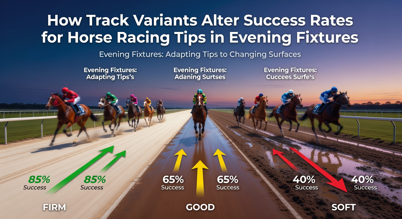 Evening horse racing track under floodlights showing turf surface variations