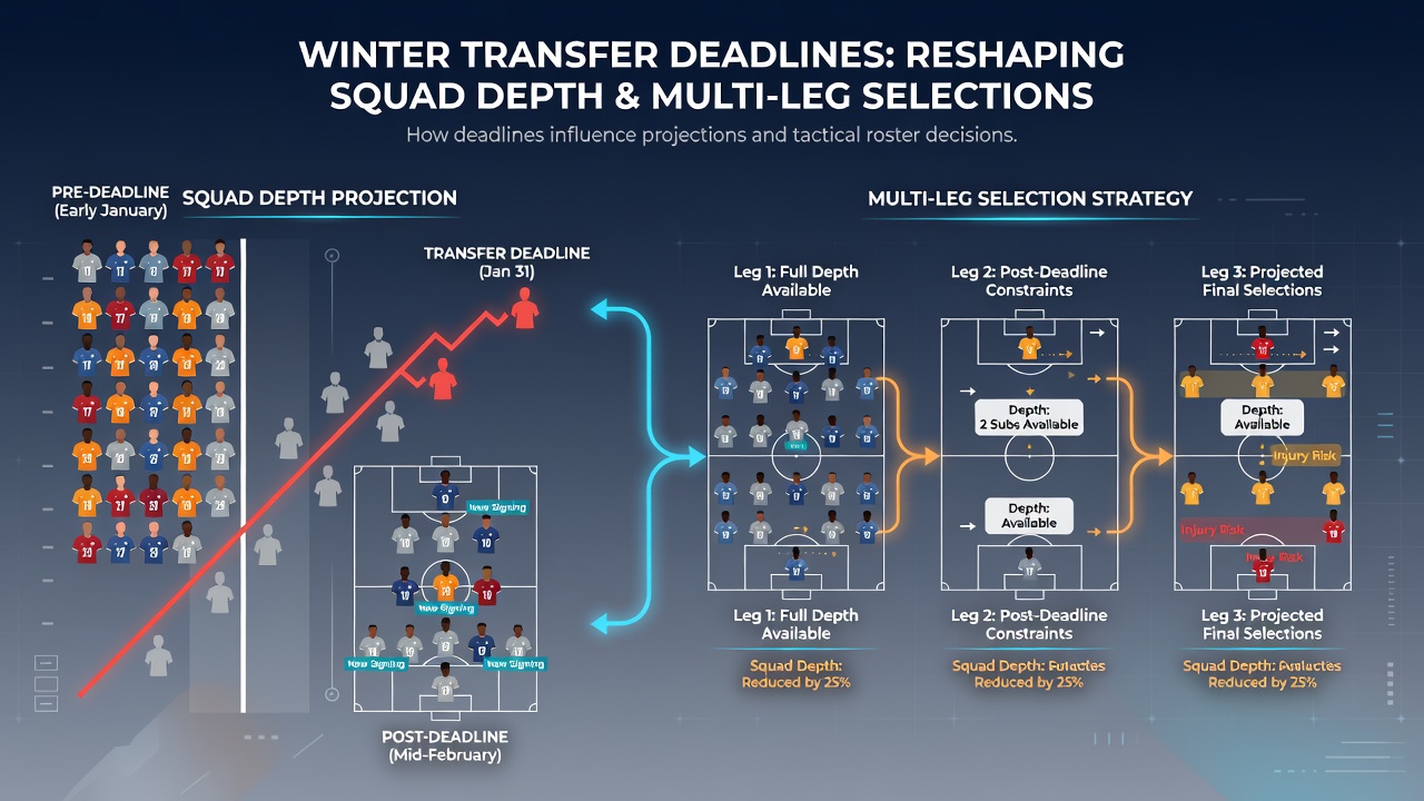 Analysts reviewing squad depth charts and transfer deadline impacts on football selections
