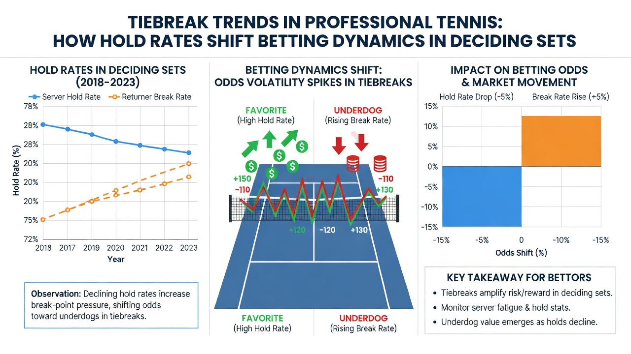 Data visualization of tennis hold rates and tiebreak occurrences in deciding sets